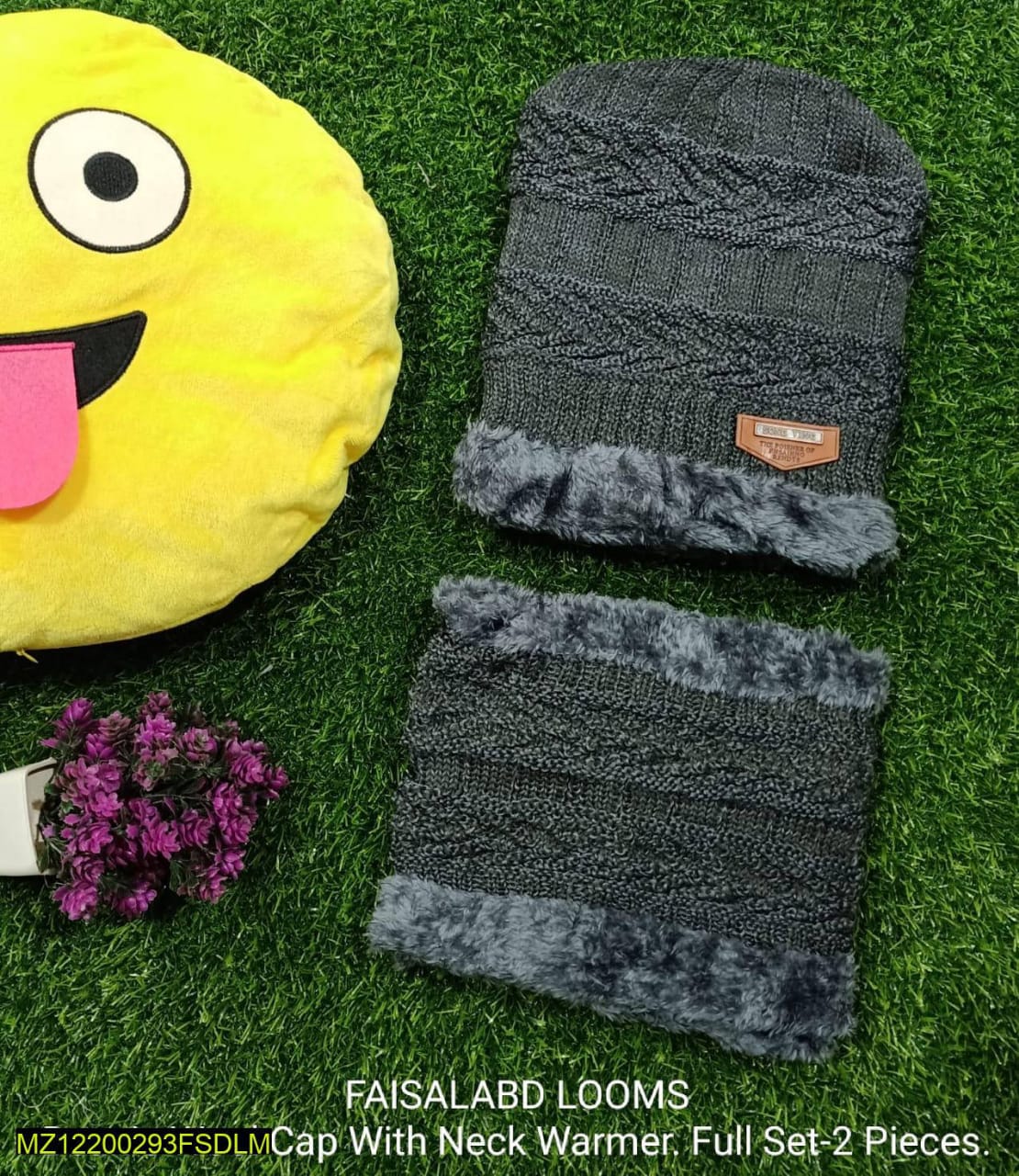 Wool Winter Cap for Men & Women - Beanie with Neck Warmer